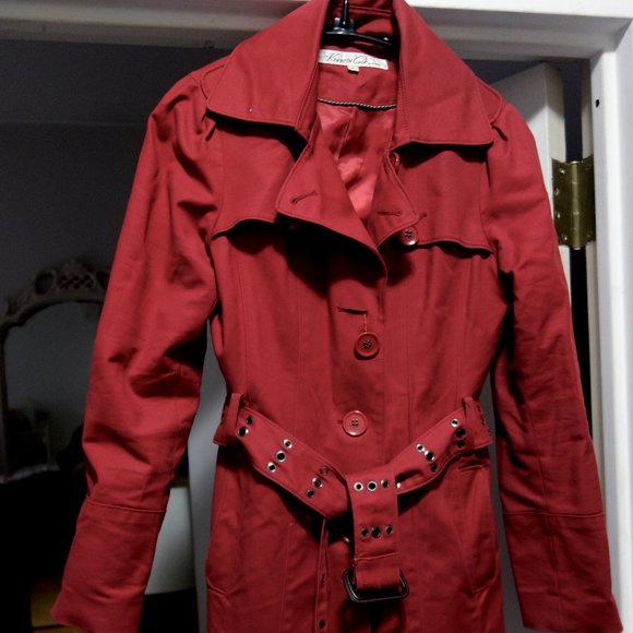Kenneth Cole Red Water-Resistant Trench - Picture 1 of 5